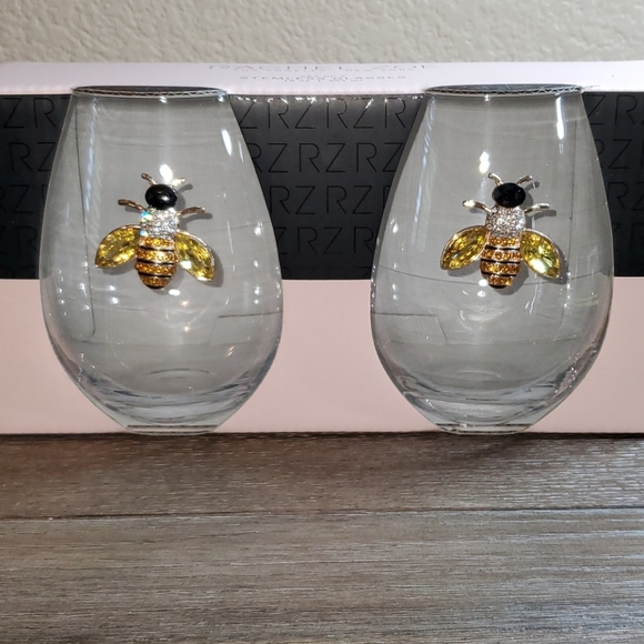 Rachel Zoe Dining Rachel Zoe Set Of 2 Stemless Wine Glasses Poshmark
